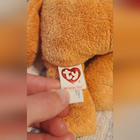 TY 2003 Holiday Teddy the Bear Beanie Baby - Picture 4 of 5